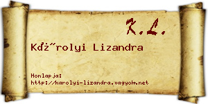 Károlyi Lizandra névjegykártya